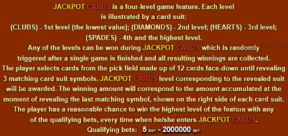 Shining Crown JACKPOT CARDS