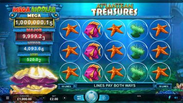 Atlantean Treasures Mega Moolah Theme