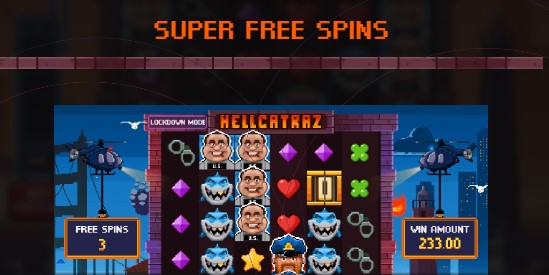 Hellcatraz super free spins