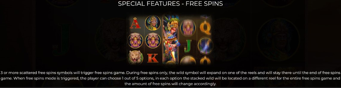 Aztec Spell FREE SPINS FEATURE