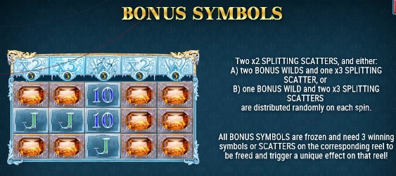 Frozen Gems BONUS SYMBOLS