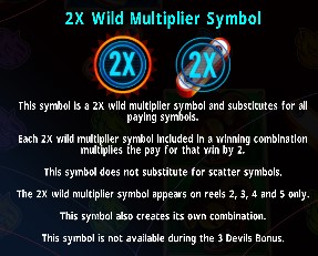 3 Devils Pinball multiplier symbol