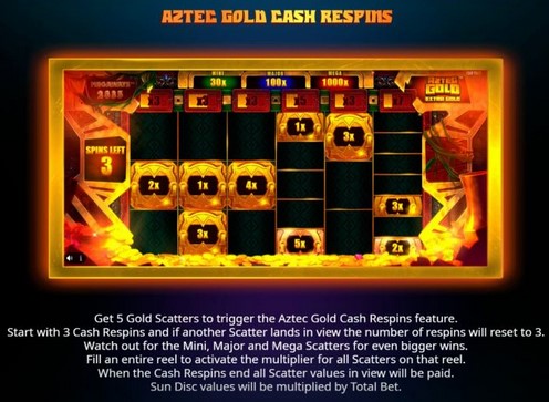 Aztec Gold Extra Gold Megaways AZTEC GOLD CASH RESPINS