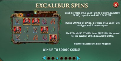 Lord Merlin and the Lady of the Lake Excalibur Spins