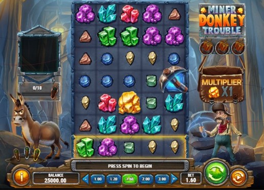 Miner Donkey Trouble theme and design