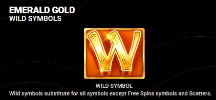 Emerald gold wild symbol