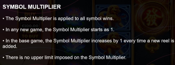 Royal Dragon Infinity Reels SYMBOL MULTIPLIER