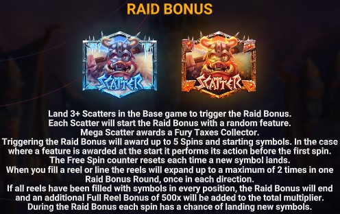 Piggy Bjorn RAID BONUS SYMBOLS