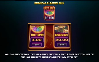 Hot Spin Megaways Bonus Feature