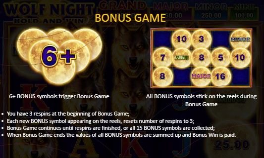 Wolf Night bonus game