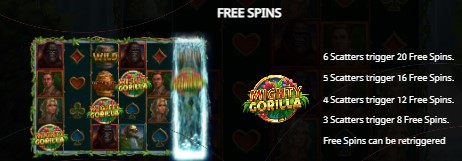 Mighty Gorilla (Booming Games) free spins