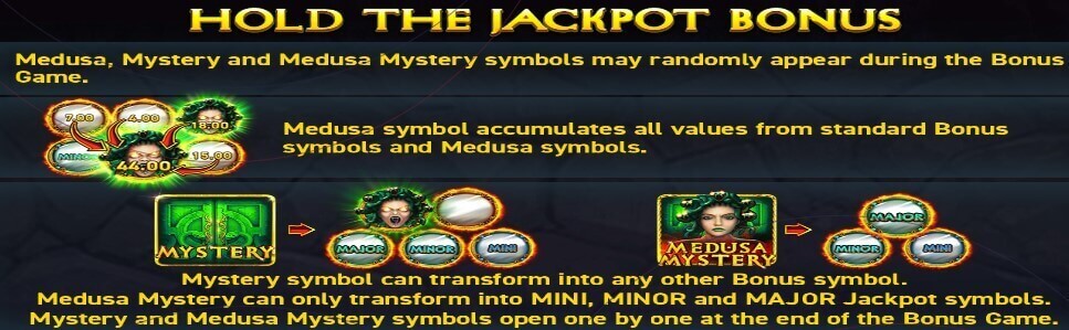 Power of Gods Medusa HOLD THE JACKPOT BONUS 2