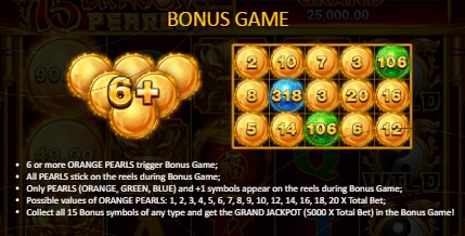 15 Dragon Pearls bonus game