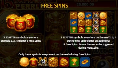 15 Dragon Pearls free spins