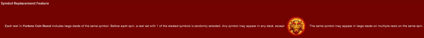 Fortune Coin Boost SYMBOL REPLACEMENT FEATURE